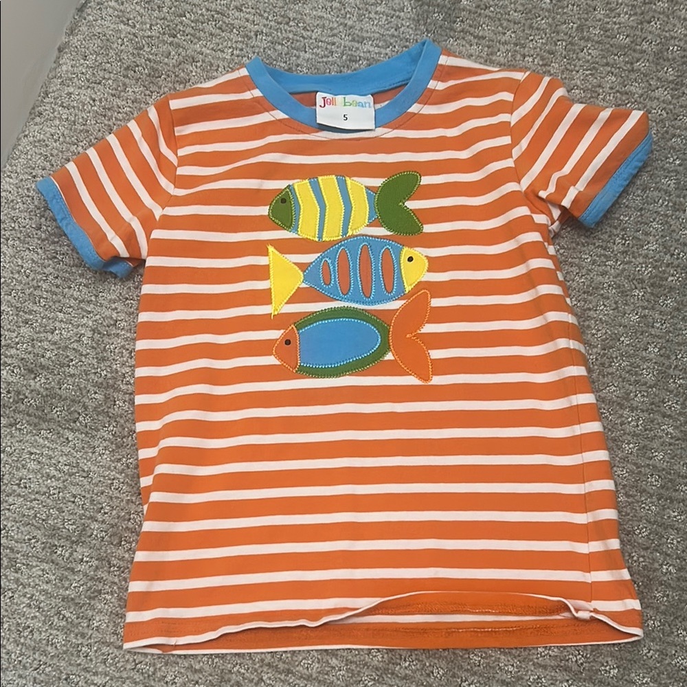 Boys Striped Fish Tshirt